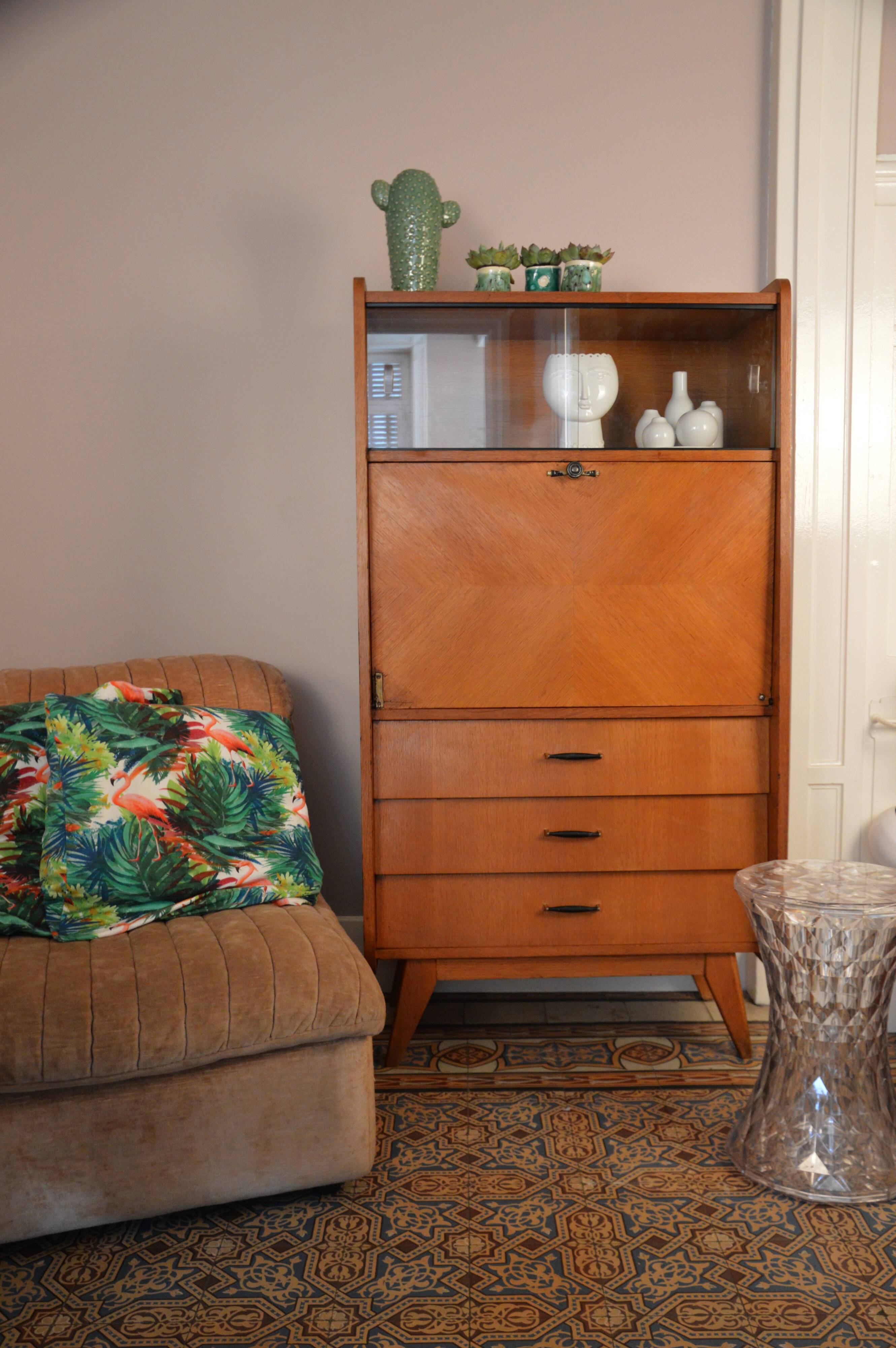 Writing desk feet compass 1950