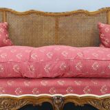 Antique Carved Sofa with Cane Sides , Czechoslovakia