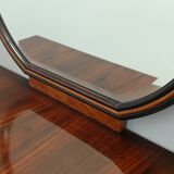 Ebonized Walnut and Birch Vanity Table / Console with Mirror ascr. to Buffa