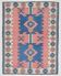 Dusty Pink & Blue Handmade Vintage Rug, 141x184 Cm