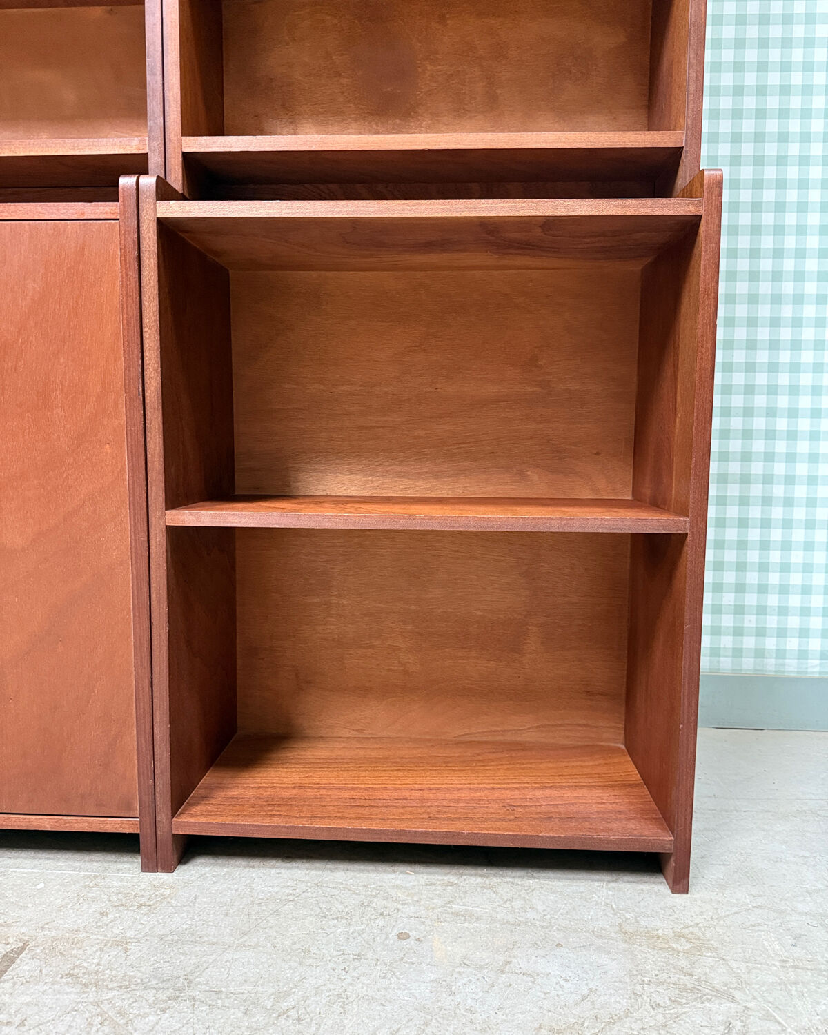 Vintage teak library from the 1960s.