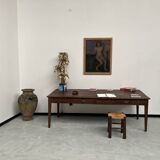 Large writing table from the 1940s in solid oak