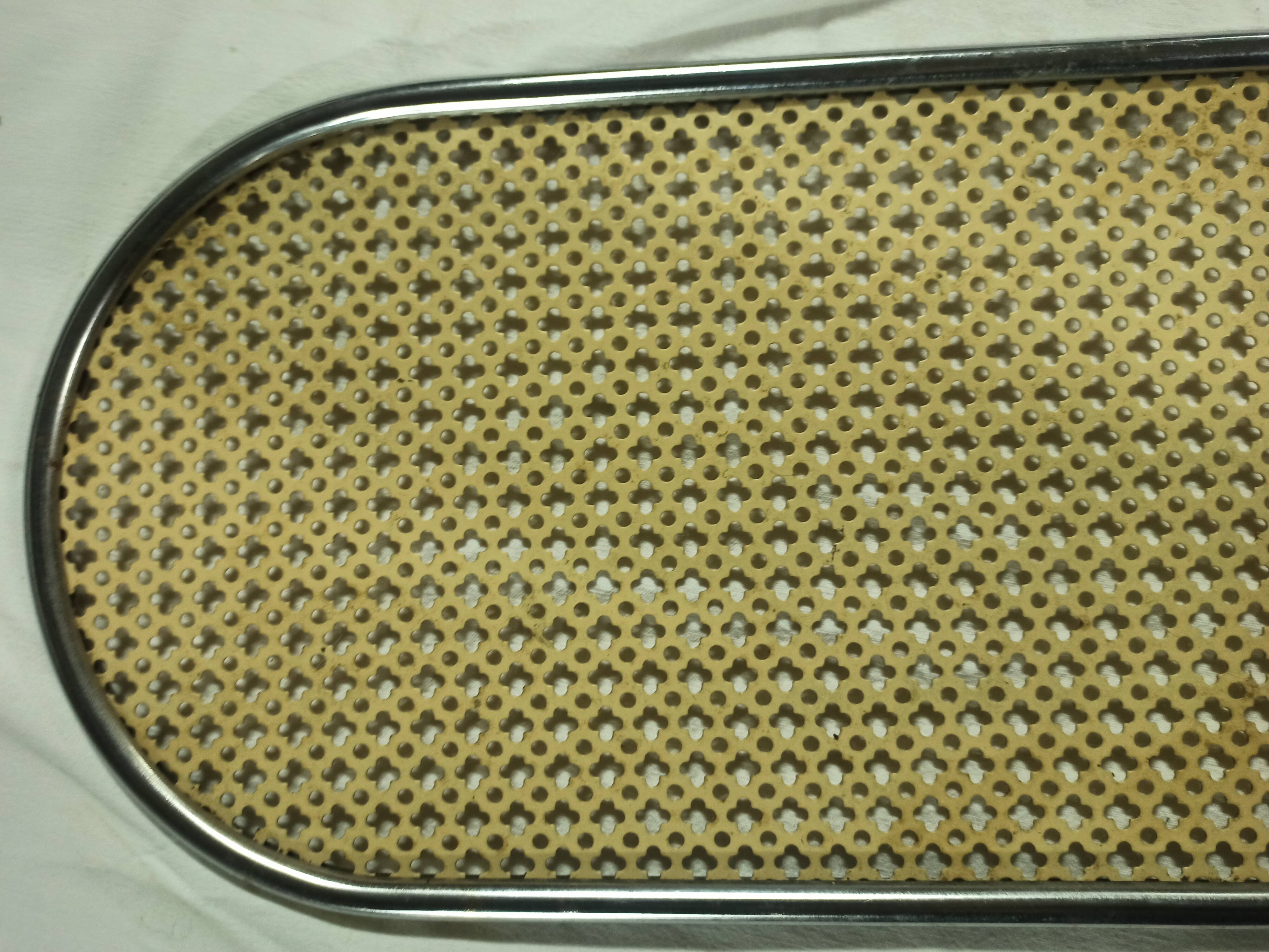 Yellow perforated iron plate top