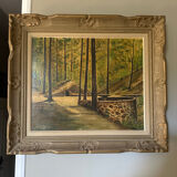 Oil on canvas "Luminous Underwood" – Signed Ph. Guisset – 19