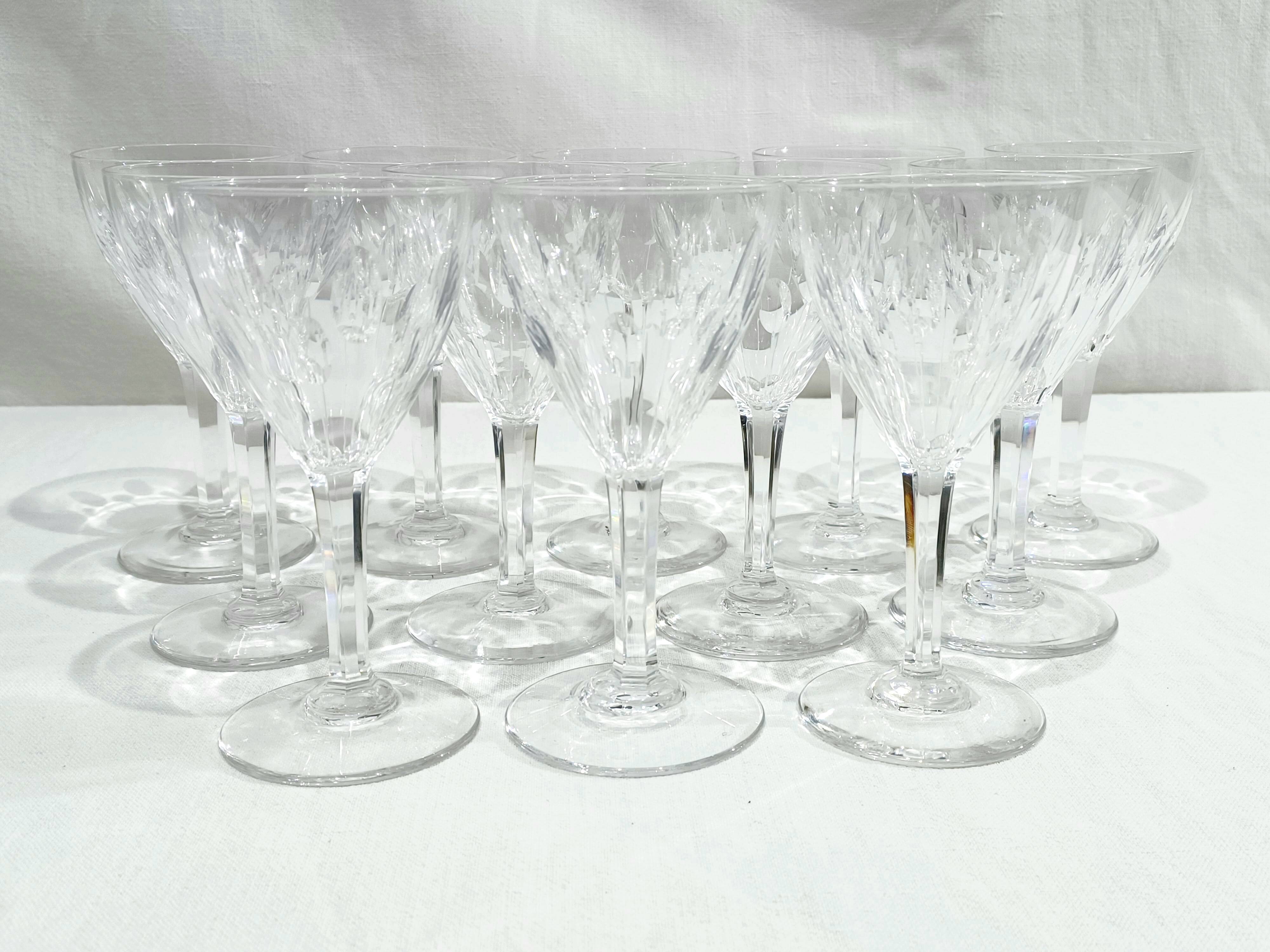 Val Saint Lambert - 12 Nestor Hamlet Liqueur Glasses