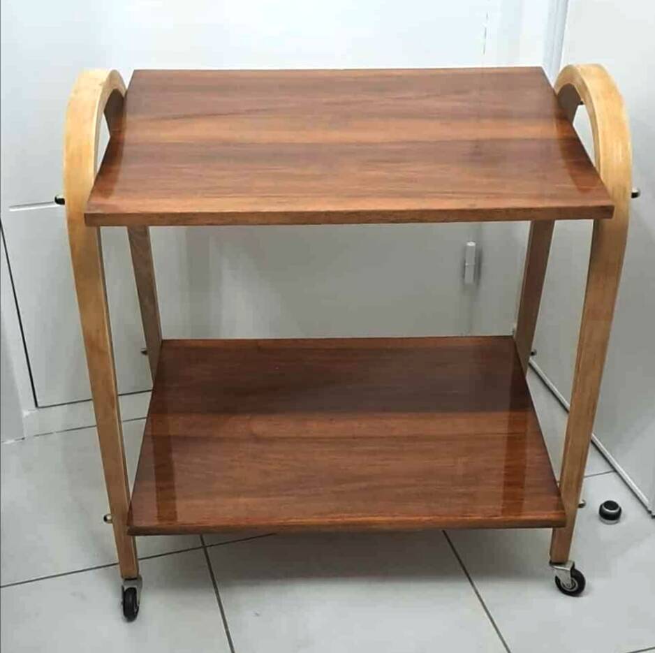 Vintage rolling serving cart
