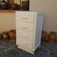 Art Deco chest of drawers in white painted wood with 4 drawers