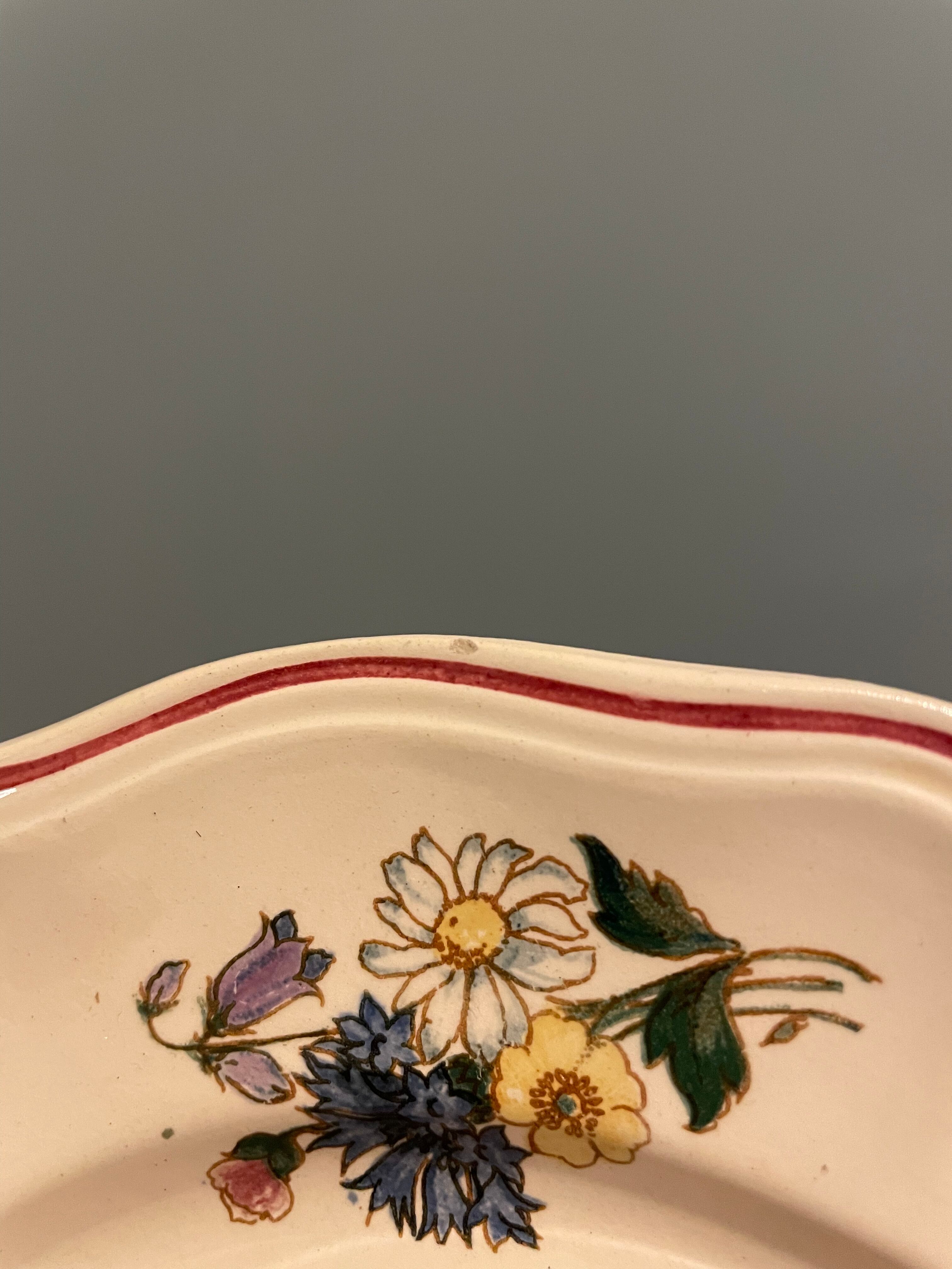 Set of 10 small plates Digoin Sarreguemines, Agreste model