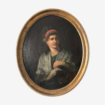 Portrait médaillon XIX ème siècle