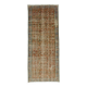 Tapis Oushak Ancien en Longueur – Couleurs Terre & Bleu, 104 x 260 cm