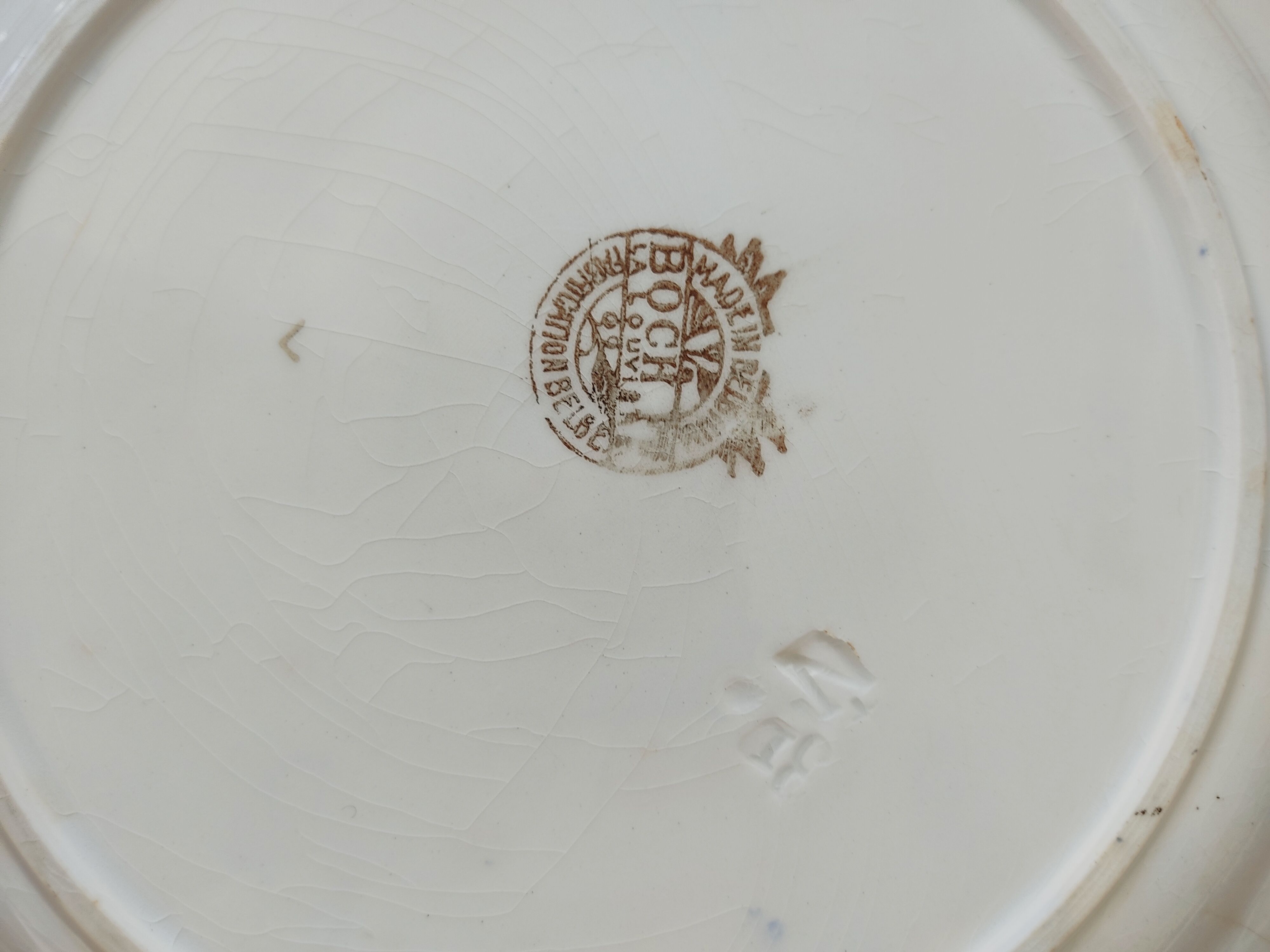 Set of 14 plates Copenhagen Boch brothers Keramis