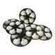 Green and white slip oyster plates