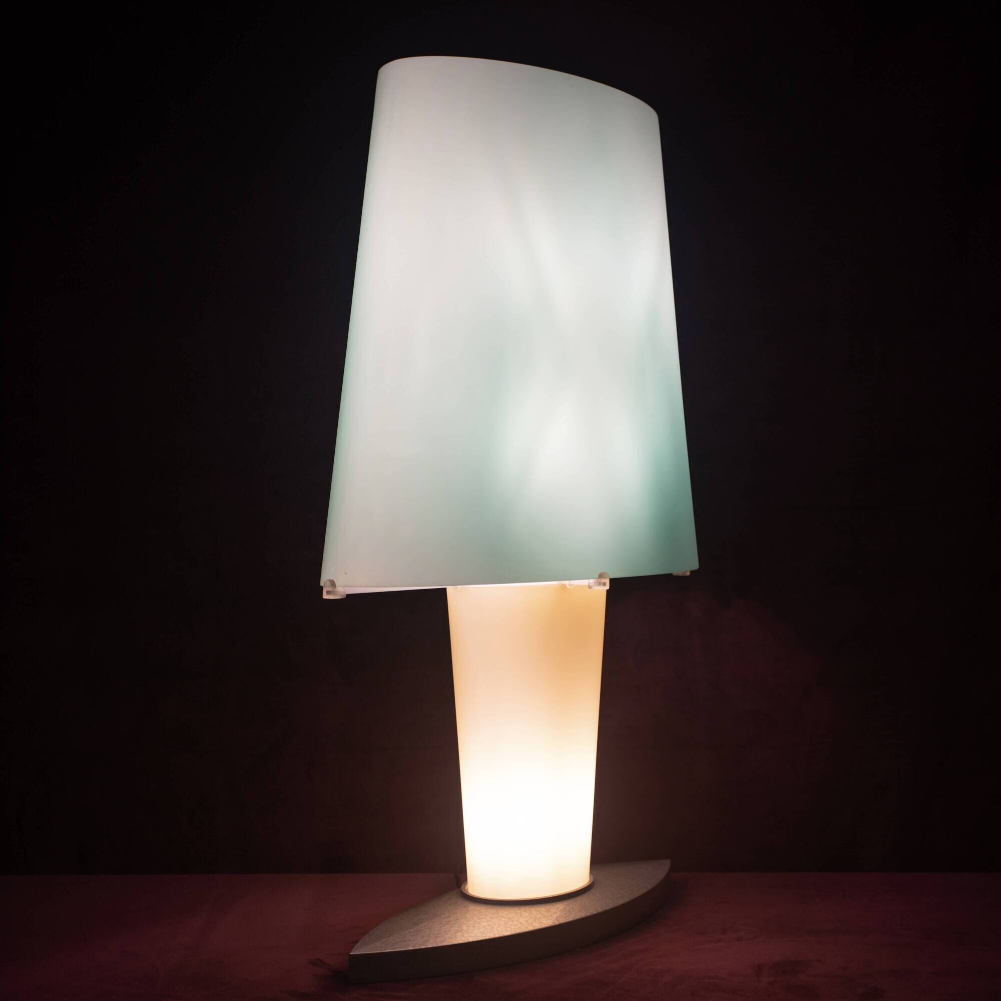 Daniela Puppa 1991 Italian Model 2850 Colored Glass Table Lamp for Fontana Arte
