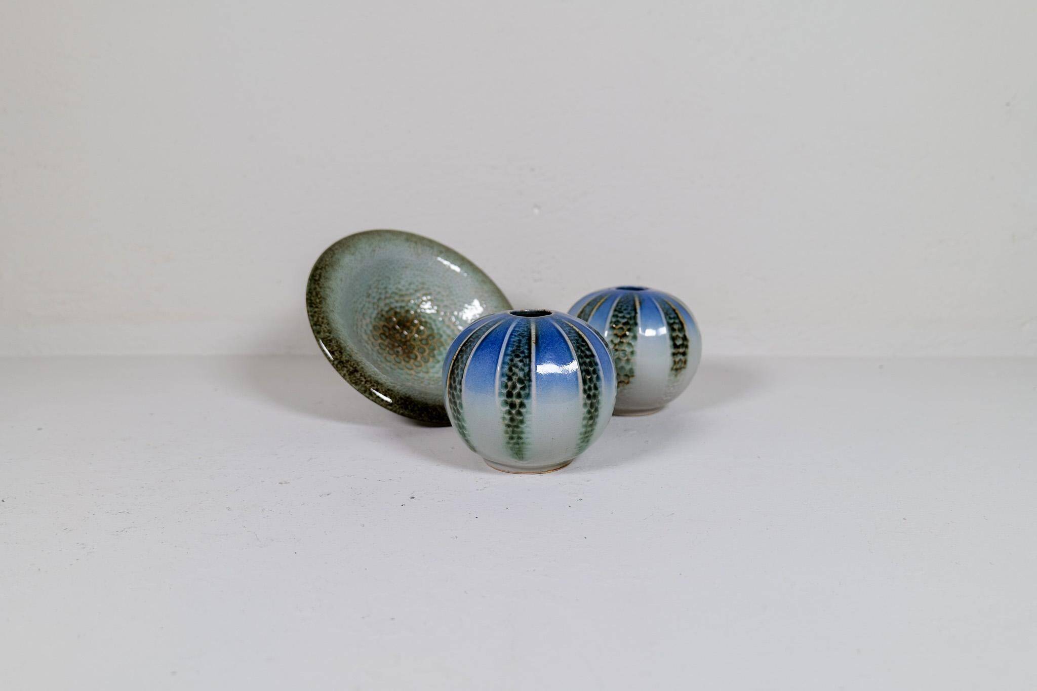 Modern Scandinavian Ceramic Pieces "Lagoon" Carl-Harry Stålhane Sweden