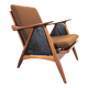Fauteuil danois vintage années 1960