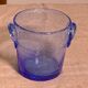 Blown glass ice bucket and lavender blue bubble from the Biot glassworks