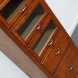 Vintage German pine haberdashery cabinet, 1950s