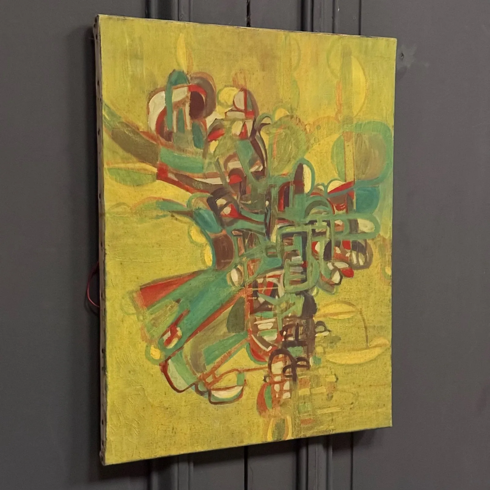 Oil on canvas modern composition by François de Chabot 1960-70