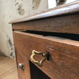 Desk with drawers in oak