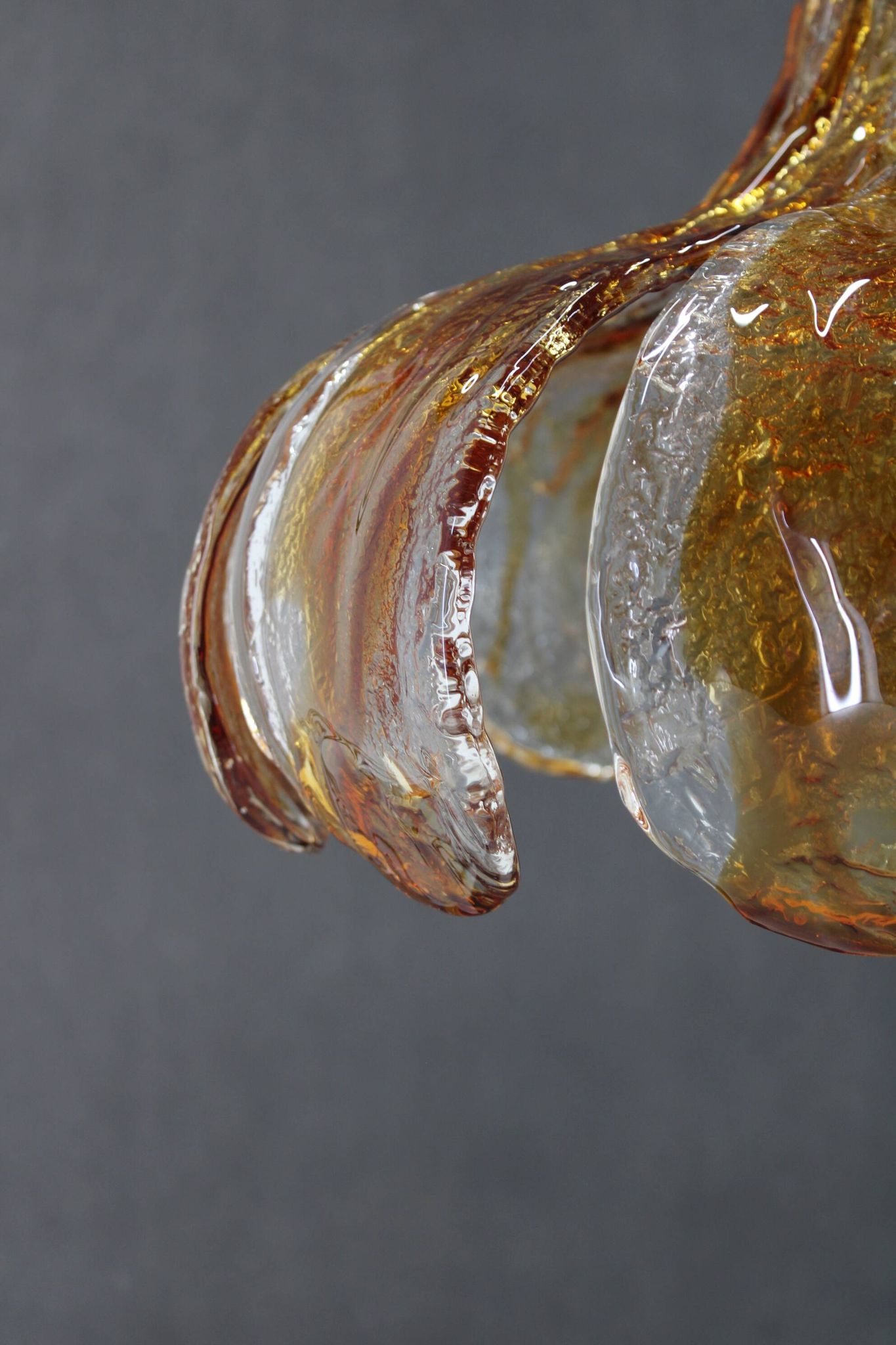 1970s Large Murano Glass Chandelier Mazzega, Italy