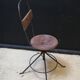 Industrial swivel chair wood and metal