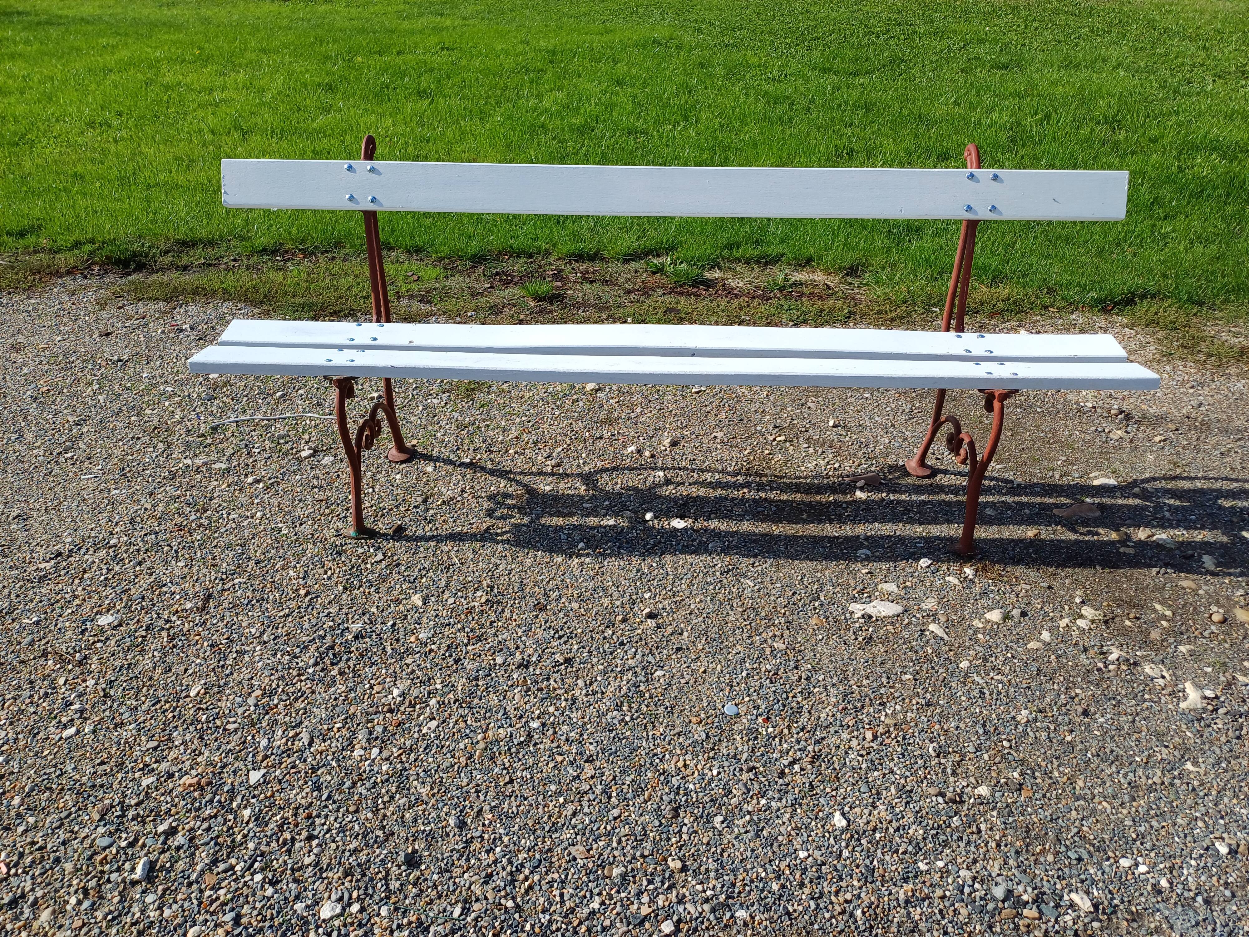 Cast iron and wood garden bench, 1900