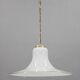 Italian mid-century glass and brass pendant light, 1960s
