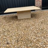 Travertine coffee table