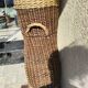 Large Two-Tone Wicker Basket