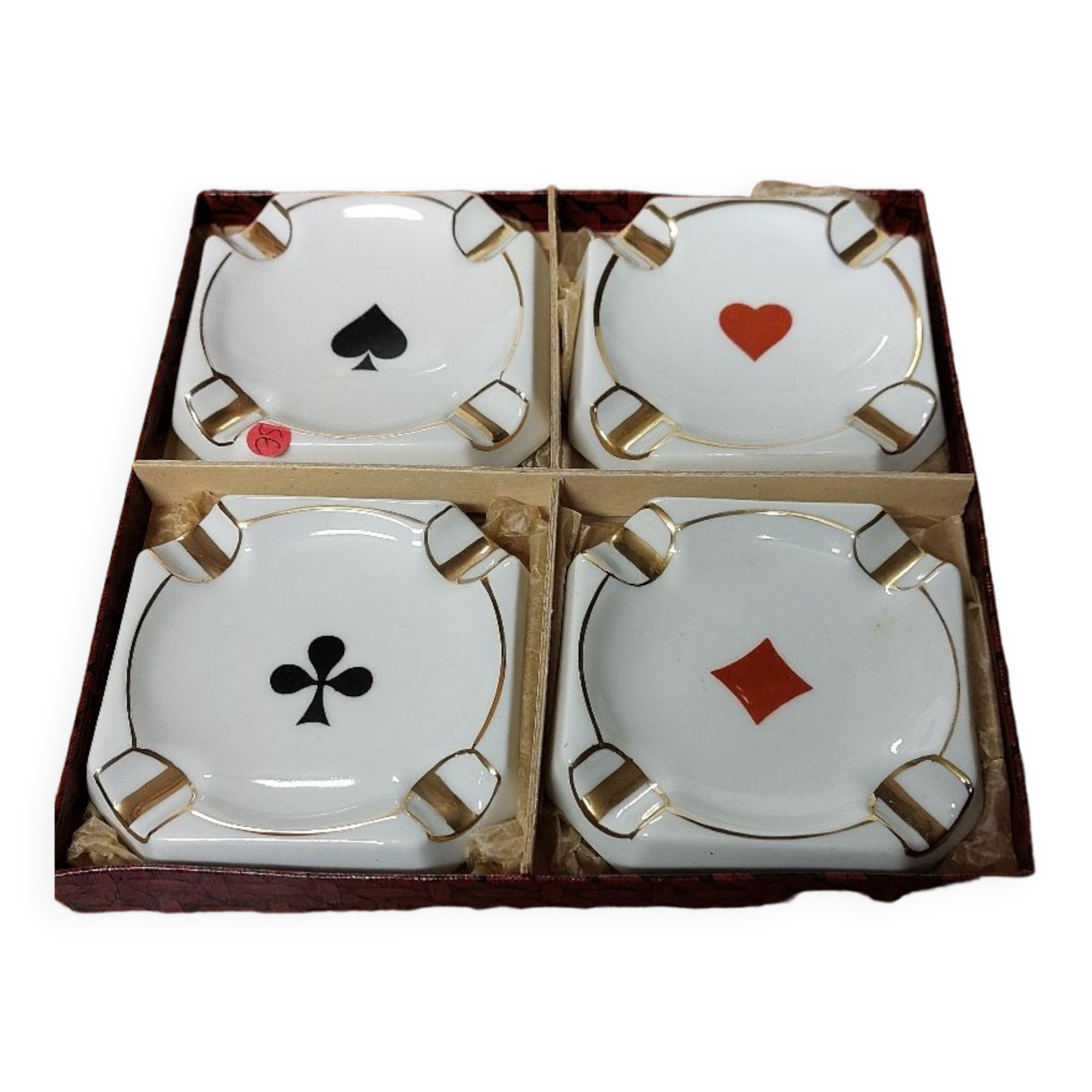 Ashtray porcelain card games