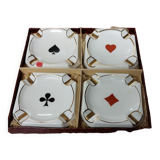 Ashtray porcelain card games