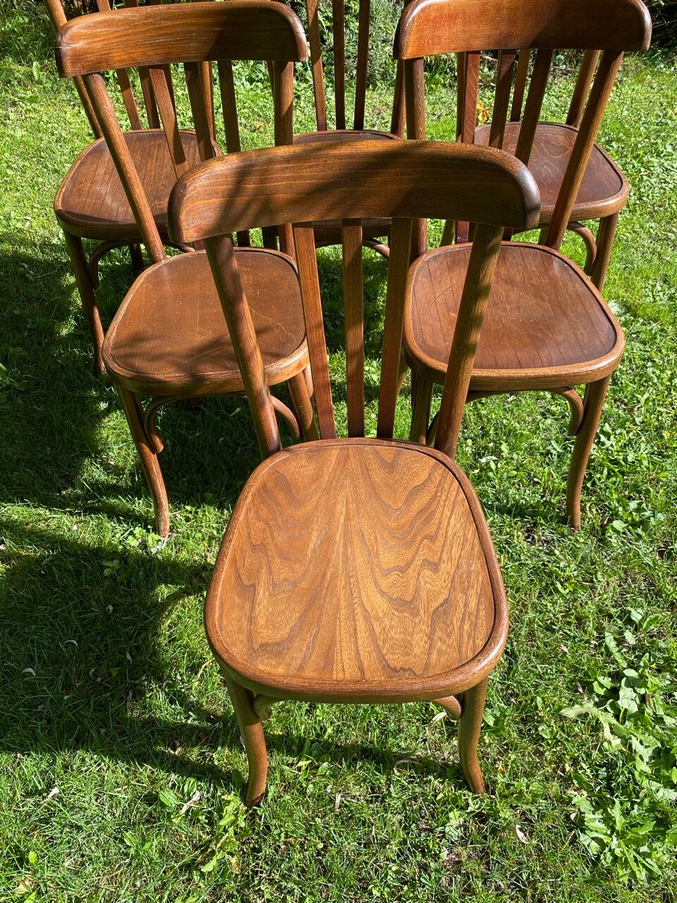 Set of 6 chairs bistro Fischel early XX century