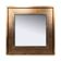 Vintage 20Thc Brass & Bronzed Square Mirror By Belgo Chrom, Belgium