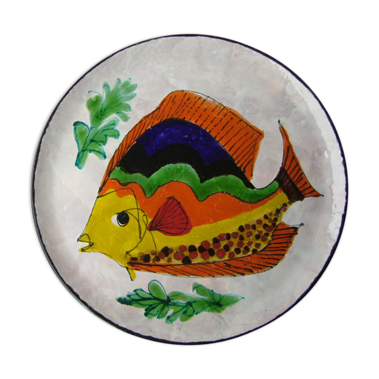 Vallauris the brescon cake dish decorated with fish