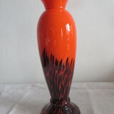 Orange and black vase
