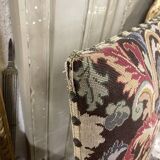 Pair of flat-back armchairs in walnut, Louis XIV style.