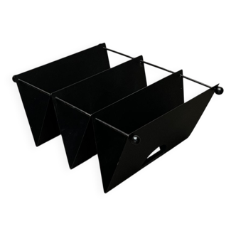 Postmodern Italian metal magazine rack, 1980s