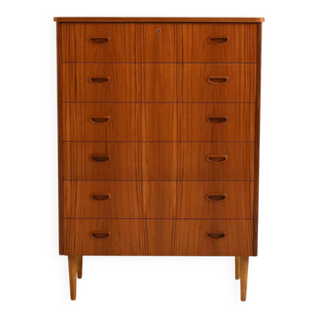 Scandinavian teak chest of drawers, 1960s