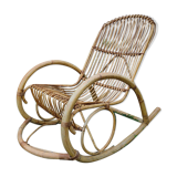 Rocking chair vintage rattan Rohé Noordwolde