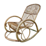 Rocking chair rotin vintage Rohé Noordwolde