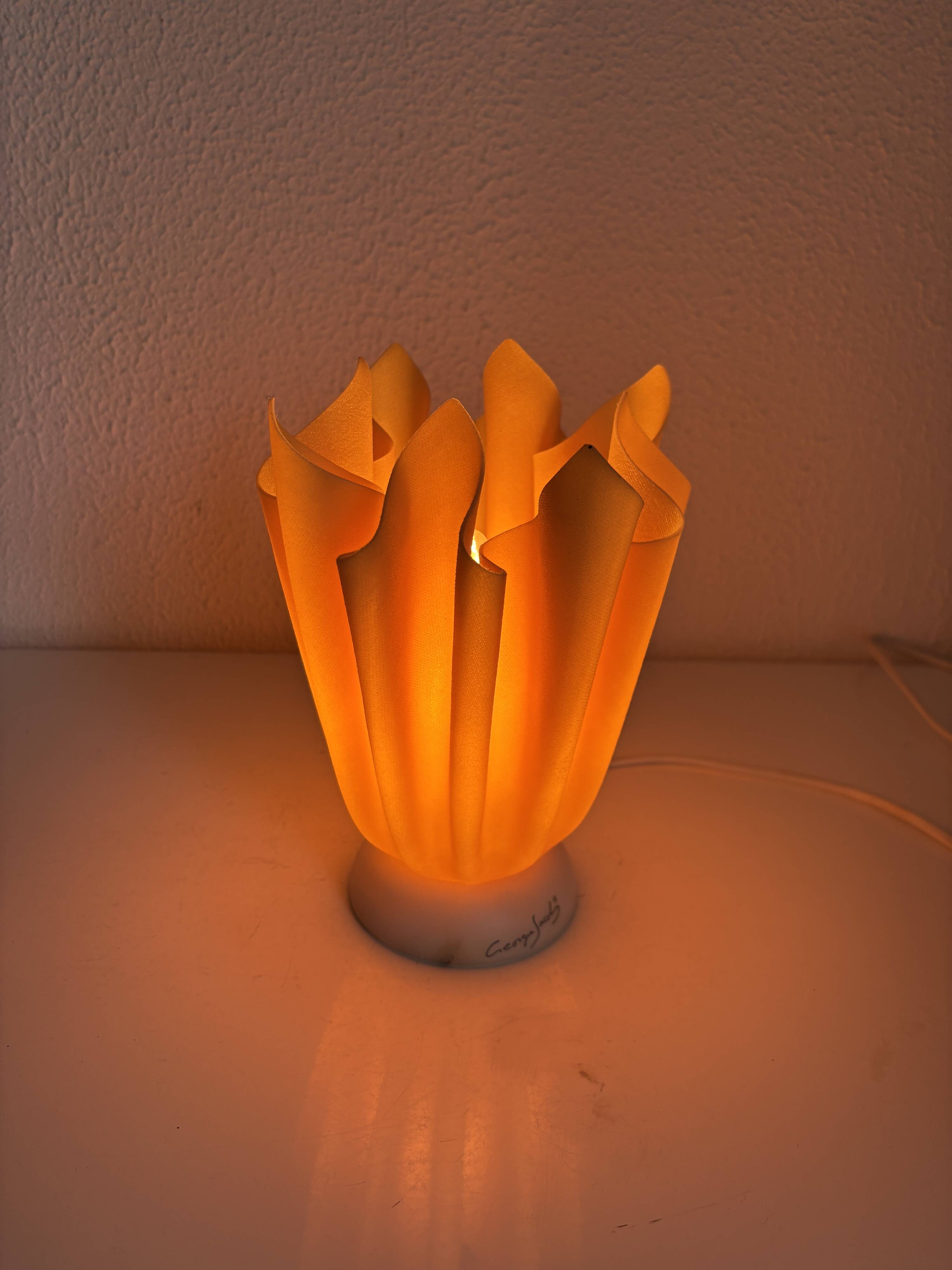 Vintage 1970s Georgia Jacob Coqueluche Table Lamp - 20 cm