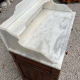 Vintage white marble bathroom cabinet 1950
