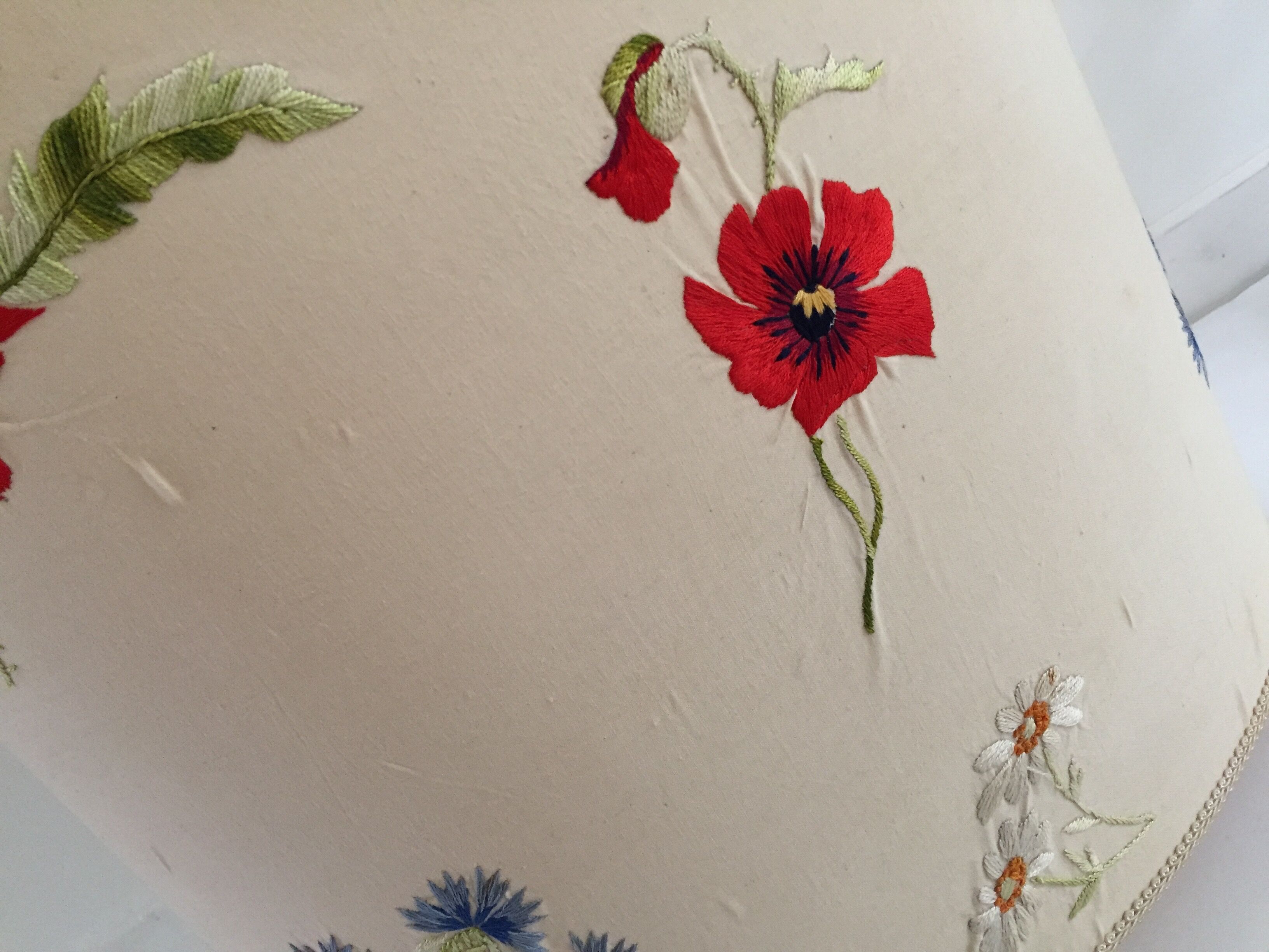 Handmade vintage oval lampshade