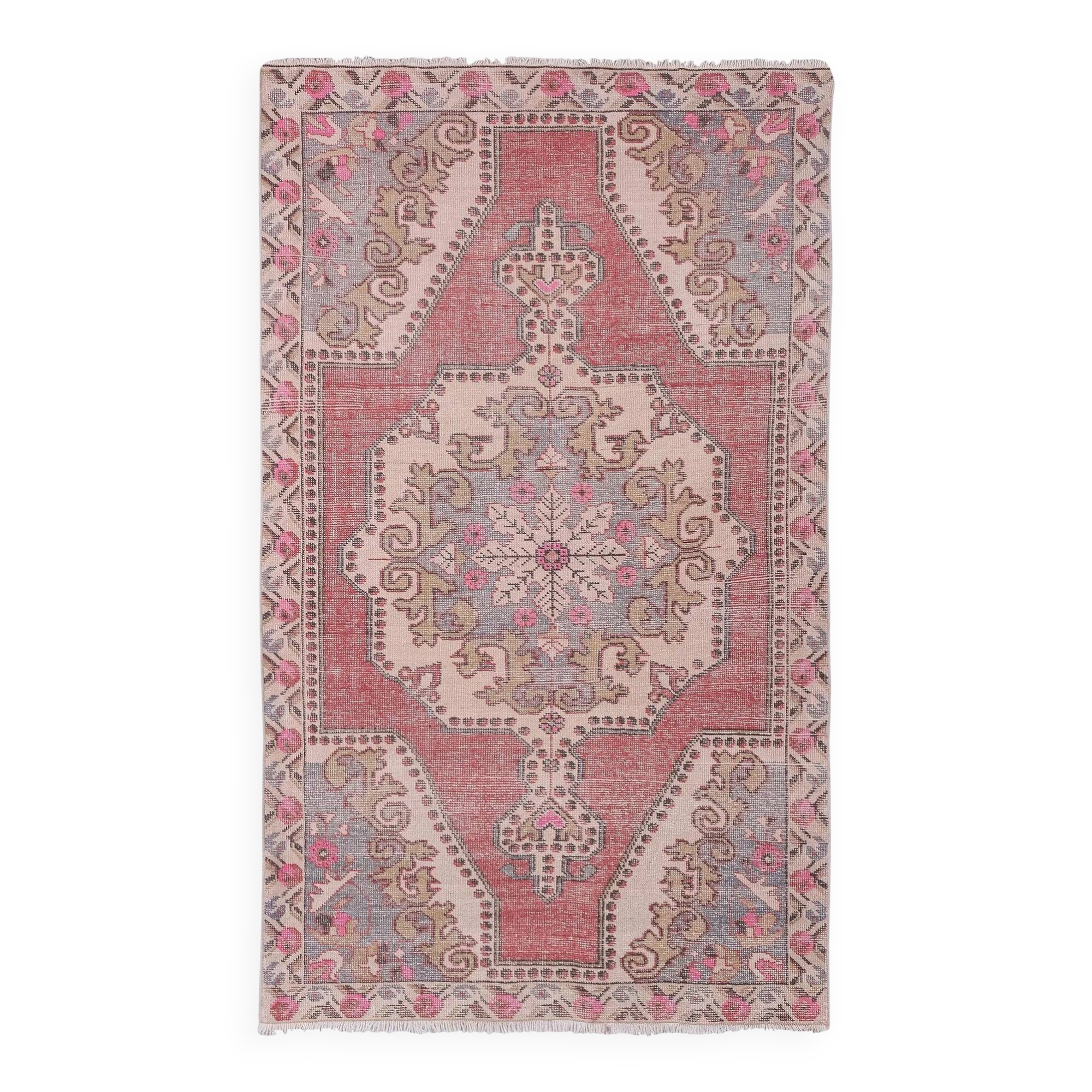 Vintage Turkish Oushak rug 132x216 cm