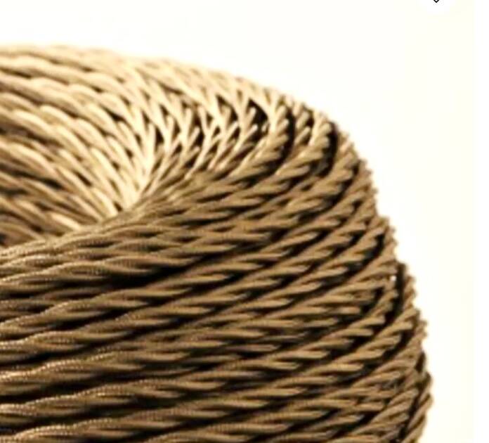 1950s wooden lamp, recent 2M fabric cable, tracing lampshade
