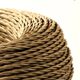 1950s wooden lamp, recent 2M fabric cable, tracing lampshade