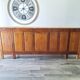 Low buffet in renovated solid cherry wood – Reinterpreted Louis XV style – 250 cm