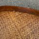 4 bistro chairs with curved wooden backs and cross braces / Crossback