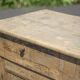 Old wooden sideboard, wooden furniture, brutalist storage furniture