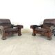 Pair of Ussaro model armchairs by Luciano Frigerio, 1960s